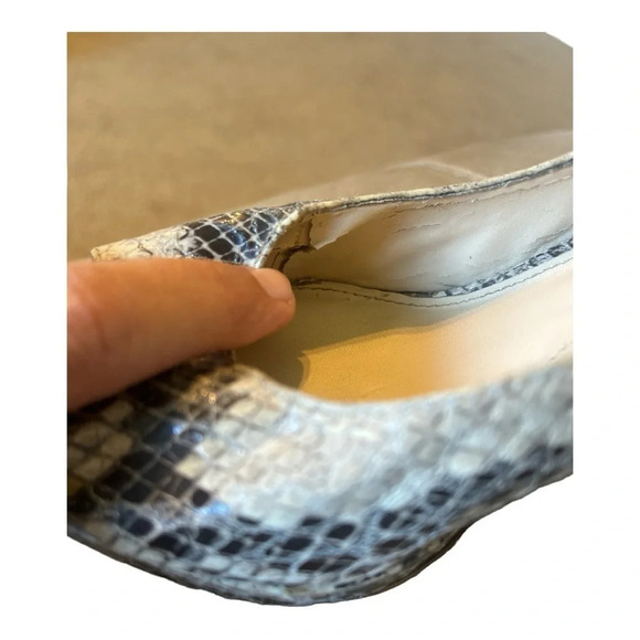 ENZO ANGIOLINI Platform Snakeskin Print Heels Size 7.5 Great Used Condit… - Picture 11 of 12